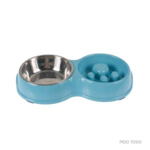 Bowl with water dispenser blue